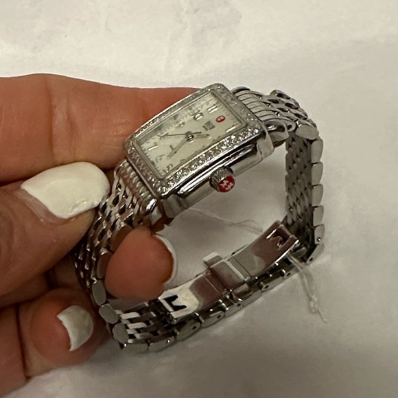 MICHELE Deco Mini Diamond Stainless Steel Ladies Watch - Picture 9 of 11